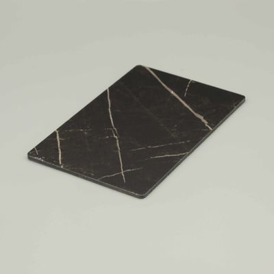 Panel Compuesto de Aluminio ACP con Acabado de Mármol Gris y Negro - Panel Compuesto de Aluminio Mármol