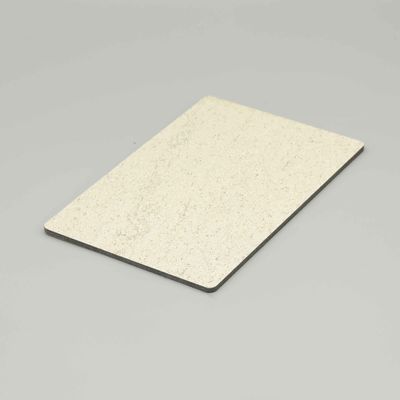 Resistente a los arañazos Patrón de piedra beige Panel compuesto de aluminio 4MM 1.22*2.44m materiales de pared de construcción de edificios