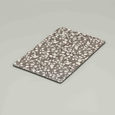1220 X 2440MM Terrazzo Marmol Blanco Acp Tabla de señalización Acp Aluminio Compuesto