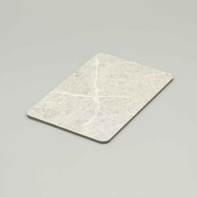 Panel compuesto de mármol de aluminio impermeable de 4 mm (4x8 pies / acabado blanco de roca resistente a los arañazos)