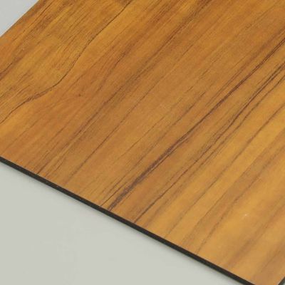 Capa de aluminio de teca de aleación de madera de acabado Acp 0,3 cm de aluminio Pvdf