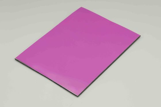 Panel compuesto de aluminio PE púrpura de 2440 mm revestimiento de pared exterior Acm paneles exteriores antiestáticos