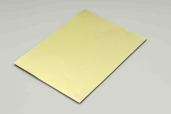 Panel compuesto de aluminio cepillado de oro 4MM 1,22 X 2,44m Panel compuesto de aluminio Pe