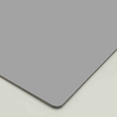 Panel compuesto de aluminio PE de aluminio gris de material ligero y duradero para la arquitectura moderna de aluminio doble piel 0.20mm