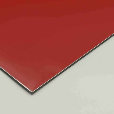 Panel de aluminio compuesto de color rojo vino antibacteriano PE Panel de pared interior 122cm*244cm