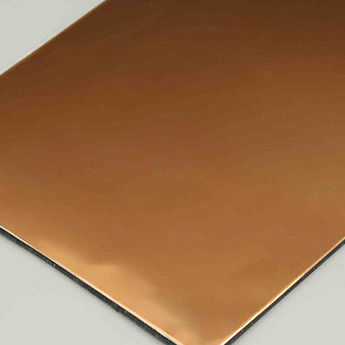 Panel compuesto de aluminio con espejo champán de 4 mm, 1220x2440 mm, para revestimiento de paredes interiores