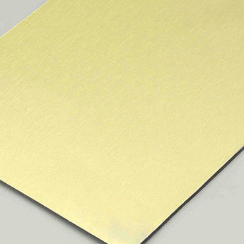 Material compuesto de aluminio en oro cepillado (ACM) para soluciones de diseño de interiores y señalización comercial