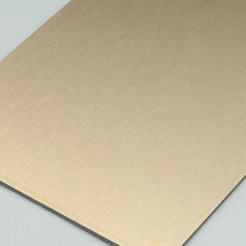 4MM 1.22 X 2.44m Revestimiento de la casa de plata cepillada Acm HDPE paneles compuestos exteriores