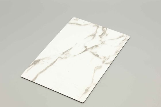 Fabricante de panel compuesto de aluminio con textura de mármol blanco resistente a los arañazos, 4MM 1.22*2.44m