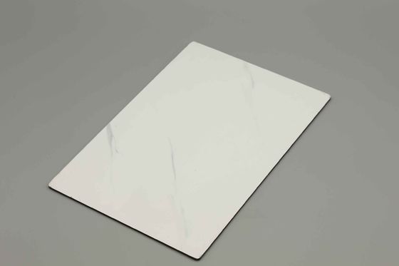 Hoja ACP de mármol blanco resistente a los arañazos (1220x2440 mm de panel compuesto de aluminio)