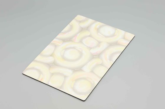 Panel compuesto de aluminio de mármol de rosquillas amarillas claras 1220MM 4mm Acm Panel