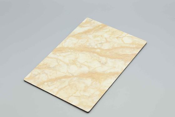 Panel compuesto de aluminio de mármol blanco recubierto de PVDF | Hoja ACP de 3 mm-4 mm para revestimiento de paredes