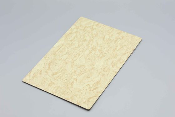 Panel compuesto de aluminio y mármol con recubrimiento PVDF de 2440 mm de largo y textura de piedra para paredes decorativas