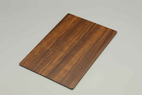 Panel de aluminio compuesto de grano de madera PVDF de 3 mm para revestimiento de paredes exteriores.