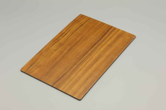 Panel compuesto de aluminio de madera de 4 mm Hoja ACP de 2440 mm de longitud aislante del sonido y resistente al fuego grado B1 A2