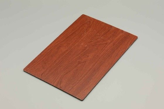 Panel compuesto de aluminio PVDF con veta de madera de 4 mm, 1220x2440 mm, para revestimiento de fachadas exteriores