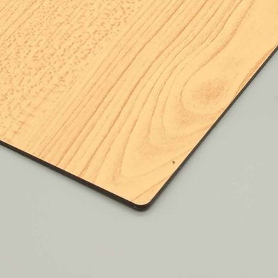 Revestimiento de ACP de madera resistente a la intemperie para proyecto de renovación de hotel Panel Compuesto de Aluminio para decoración de paredes de edificios en 2440 mm x 1220 mm