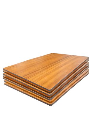 Piel de aluminio 0,20 mm 4 mm Acp Hermosa apariencia Grano de madera tocando Panel compuesto de aluminio para la pared de señalización