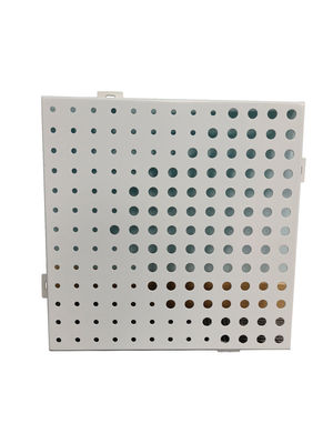 Diseño de paneles de aluminio tamaño de agujero artístico con forma diferente 2 * 2 pintura en polvo de fachada de pared tres pinturas decoración de paredes para paredes exteriores de edificios